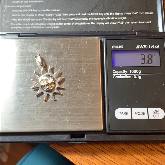 Sterling Silver Sun 🌞 Pendant - Picture 16 of 16
